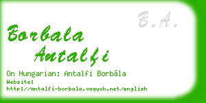borbala antalfi business card